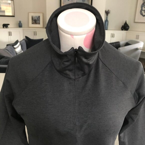 RYU Tech Mid Layr Activewear Pullover 1/4 Zip Lg Slv Top Heather Ashalt Size S - Picture 3 of 12